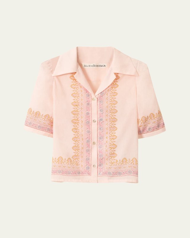 Ophelia Blush Lattice Shirt